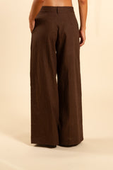 Brown linen pants