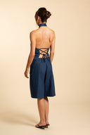 Top halter denim