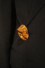 AM:PM x KOS gold brooch