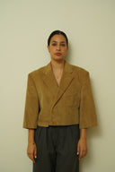 Corduroy cropped blazer 