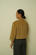 Corduroy cropped blazer 