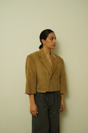 Corduroy cropped blazer 