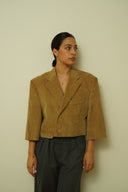 Corduroy cropped blazer 