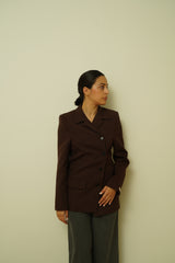 Brown fitted blazer