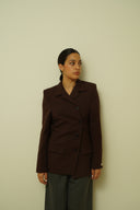 Blazer entallada marrón