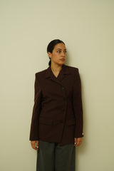 Brown fitted blazer