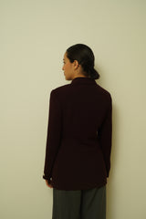 Fitted blazer burgundy