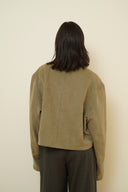 Suede cropped blazer 