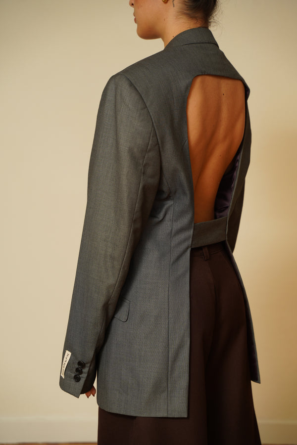 Open back blazer 004
