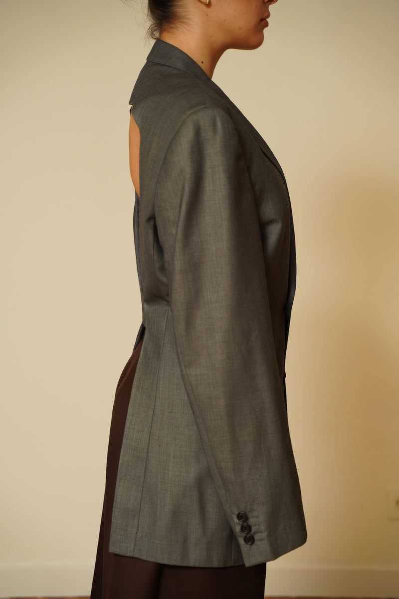 Open back blazer 004