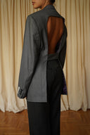 Open back blazer 004