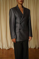 Asymmetrical oversized blazer 015