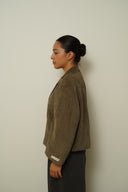 Corduroy cropped blazer 001