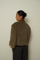 Corduroy cropped blazer 001