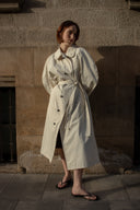 Cream trench balloon